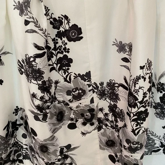 VINCE CAMUTO black and white floral dress - Picture 4 of 4